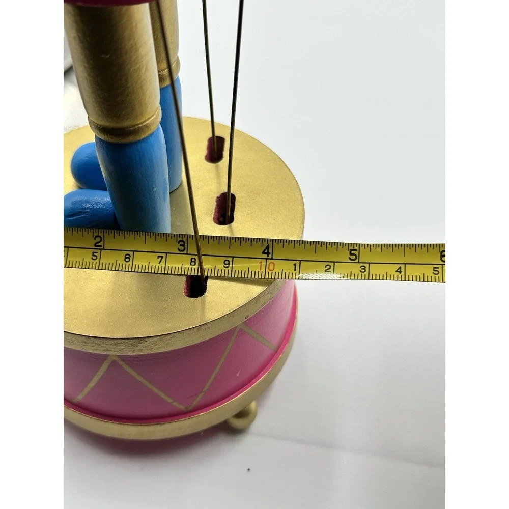 Pink Blue Drummer Nutcracker 🎄 Jingles & Joy Musical Drum 12